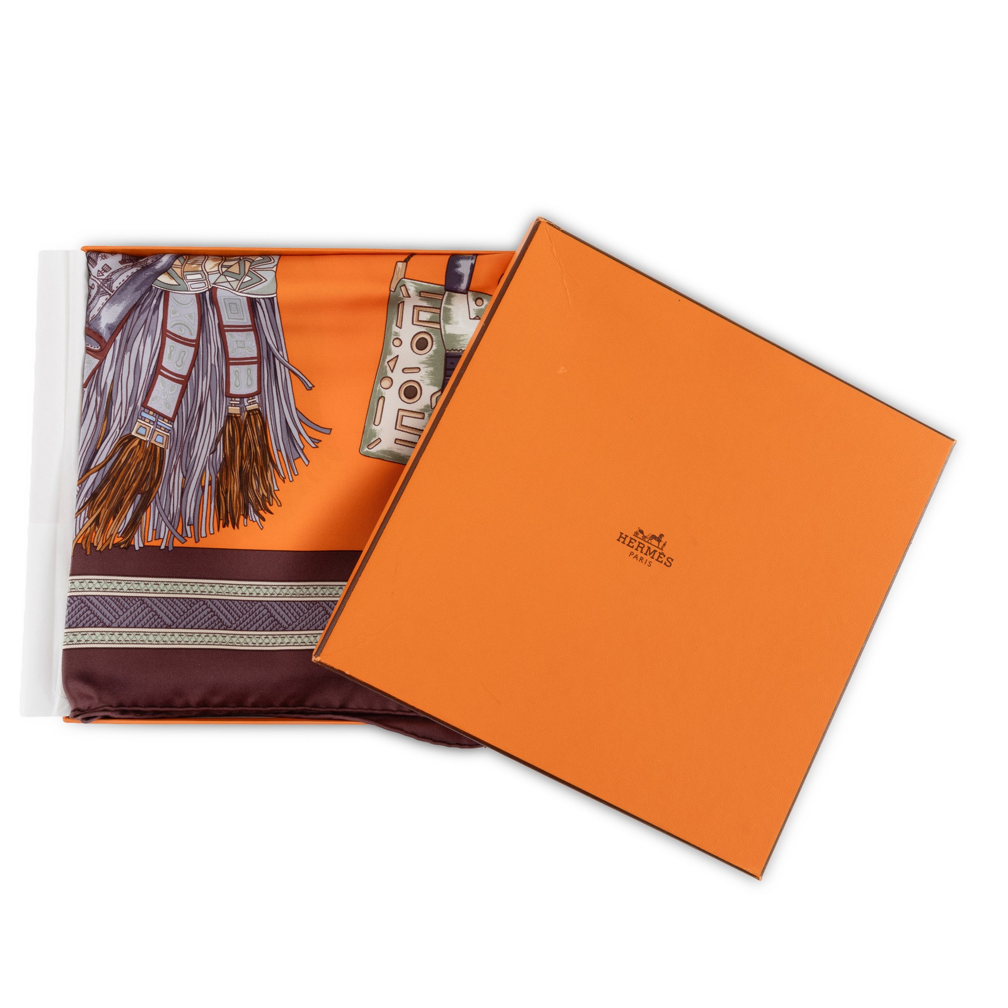 Hermès, Foulard "cuirs Du Desert"
