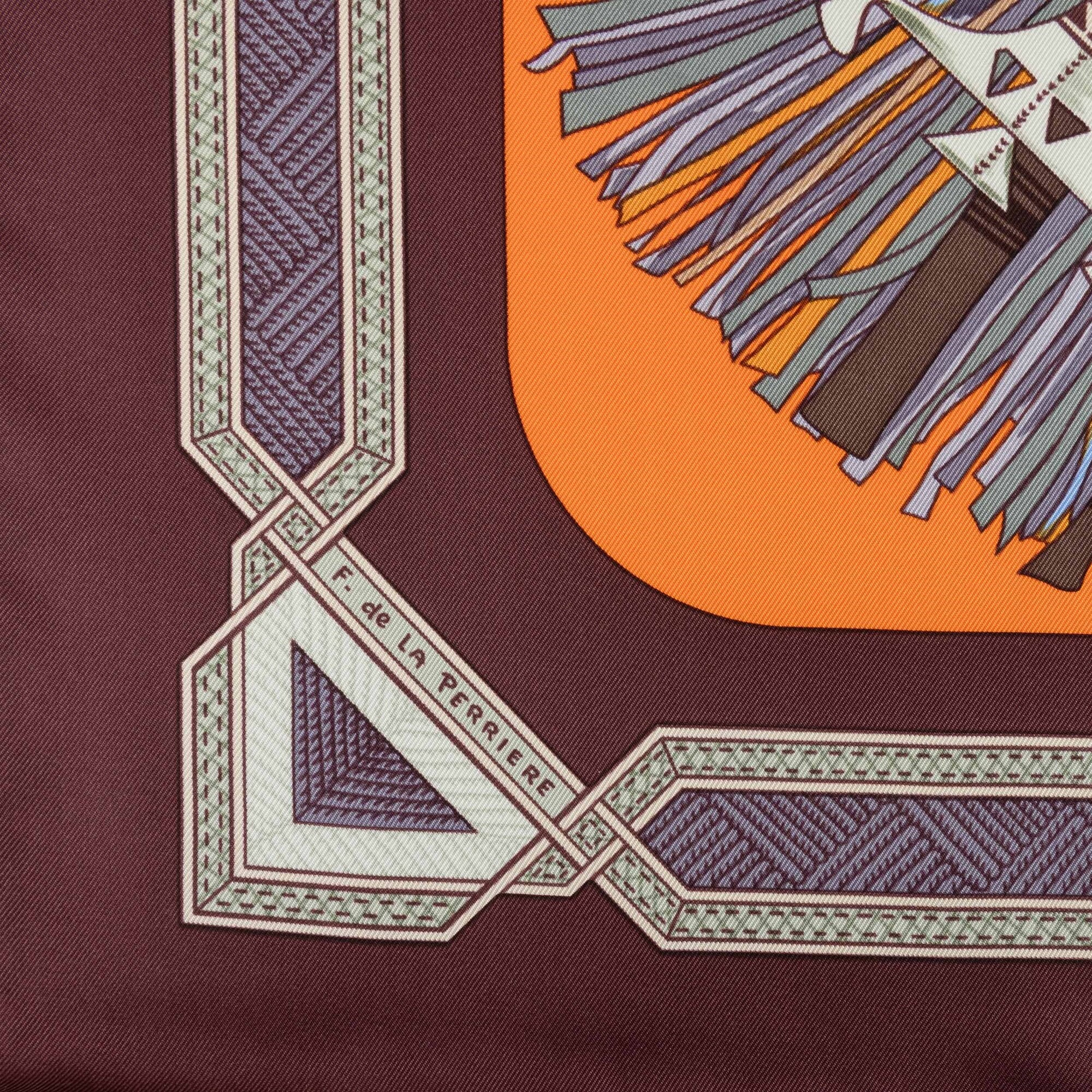 Hermès, Foulard "cuirs Du Desert"