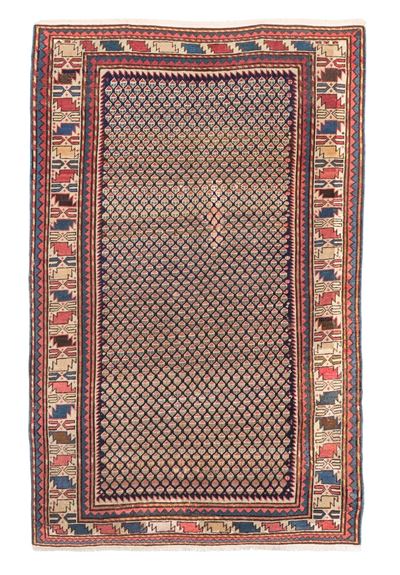 Tappeto Shirvan, Caucaso, fine XIX - inizio XX secolo, cm 170 x 109