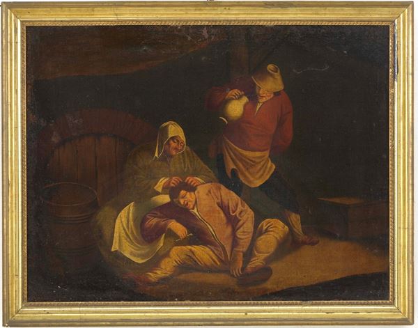 Scuola del XVII-XVIII secolo Interno di locanda