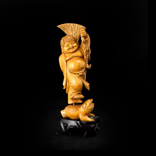 Figura di bambino in avorio, Cina, Dinastia Qing, XIX secolo