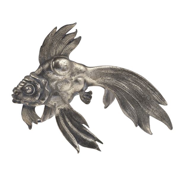 Silver fish. Signed M. Buccellati. Maker's mark 387MI