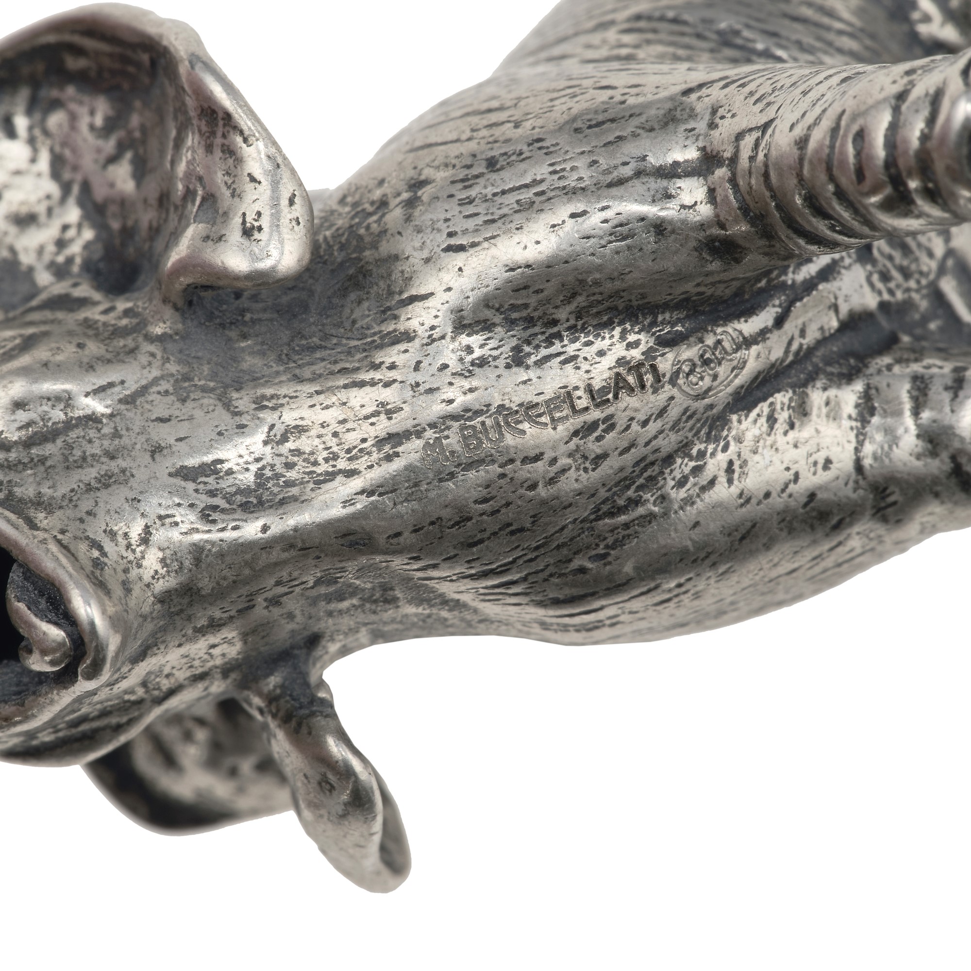 M. Buccellati, Lotto composto da quattro animali decorativi in argento 800 e argento sterling