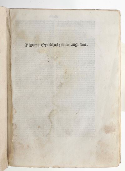 Augustinus de Hippona, Plurima opuschula sancti Augustini, Venezia, 1491