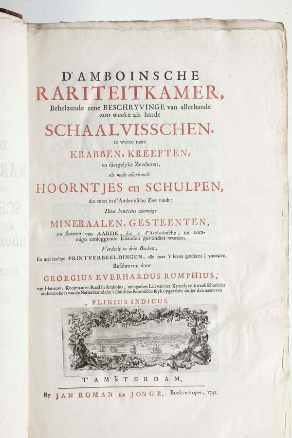 Rumphius, Georg Eberhard (1627-1702)  D’Amboinsche raritetkamer.. T’Amsterdam, By Jan Roman de Jonge, 1741