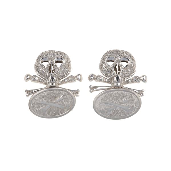 Bottoni da polso con pavé di diamanti