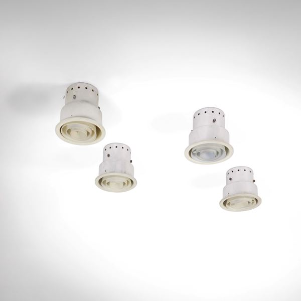 Gino Sarfatti - Quattro faretti da incasso mod. SP/3/r