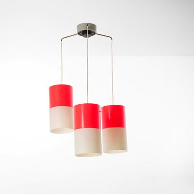 Lampada a sospensione in ottone e metacrilato