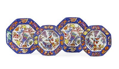 Due Piatti Fondi e Due Piatti Piani Hermès "marqueterie De Pierres Dures D'orient Et D’occident" ...