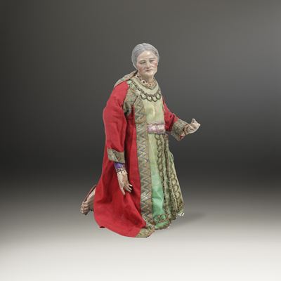 Anziana in Adorazione. Arte Presepiale Genovese del XVIII-XIX Secolo