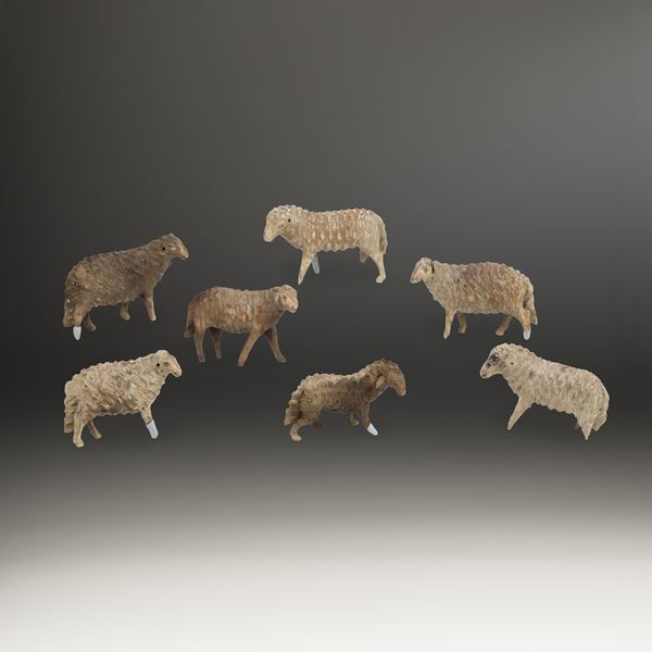 Sette pecore. Arte presepiale genovese del XIX secolo