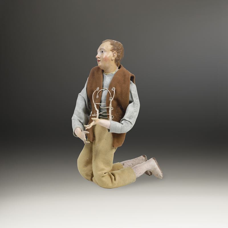 Giovinetto in adorazione. Arte presepiale genovese del XVIII-XIX secolo   - Auction Sculpture and Works of Art - Cambi Casa d'Aste