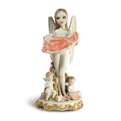 Angel of Meat - Scultura in porcellana