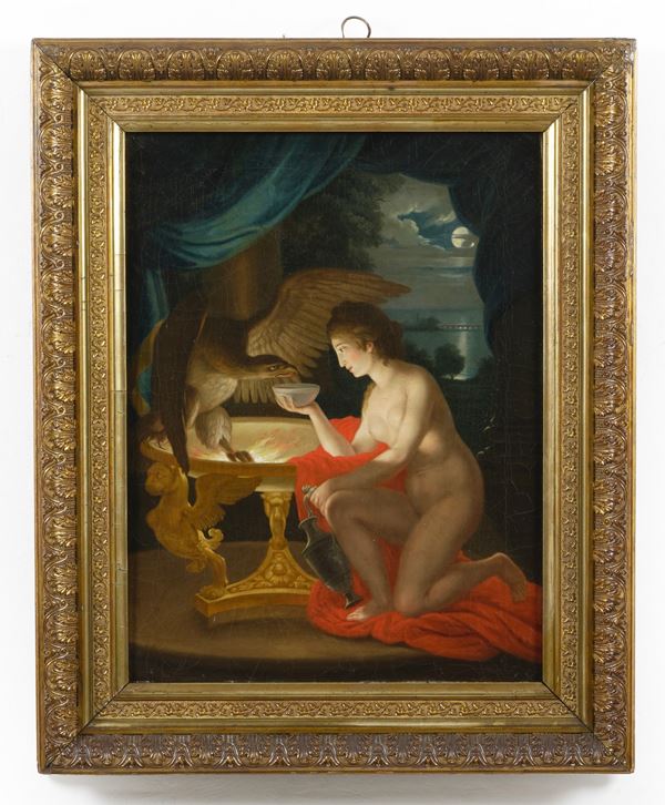 Ebe offre da bere all'aquila di Zeus