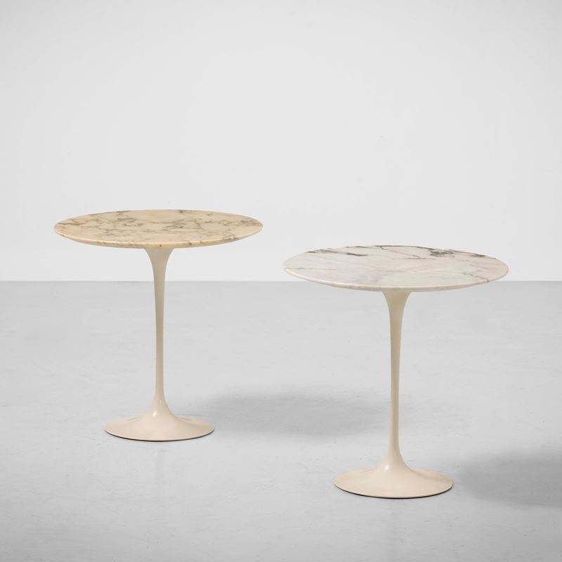 Eero Saarinen : Due tavoli occasionali mod. Tulip  - Asta Design - Cambi Casa d'Aste