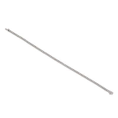 Bracciale tennis in oro bianco 750/1000 con diamanti taglio brillante per un peso totale di circa...