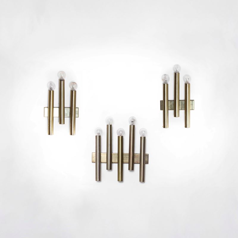 Gio Ponti : Tre lampade a parete mod. b603  - Asta Design - Cambi Casa d'Aste