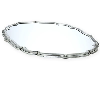 Présentoir con Specchio. Argenteria Italiana della Prima Metà del XX Secolo, Bollo Dell’argentier...