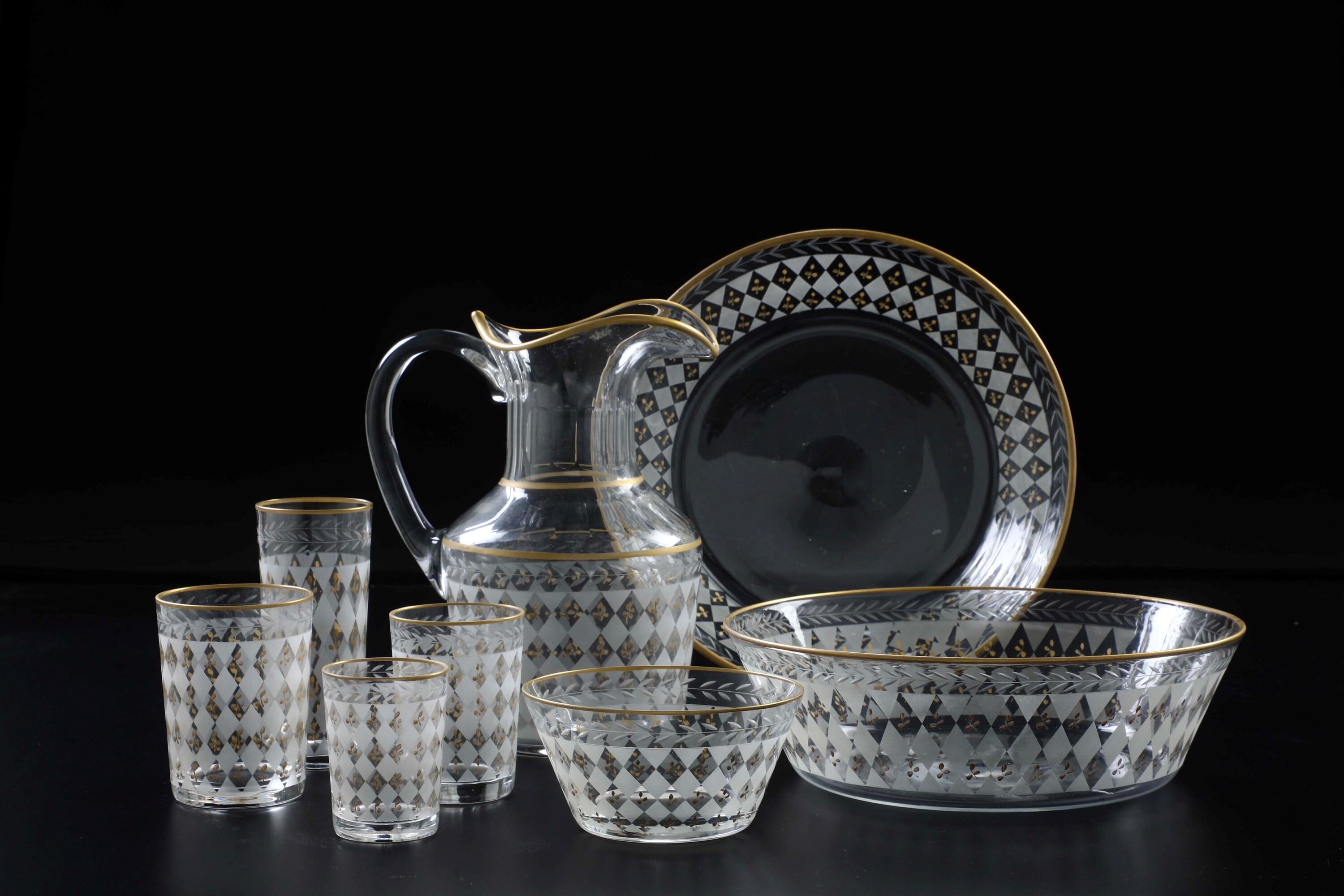 Servizio di Bicchieri e da Macedonia “ ‘700 Veneziano” Murano, Manifattura Salir (studio Ars Et L...