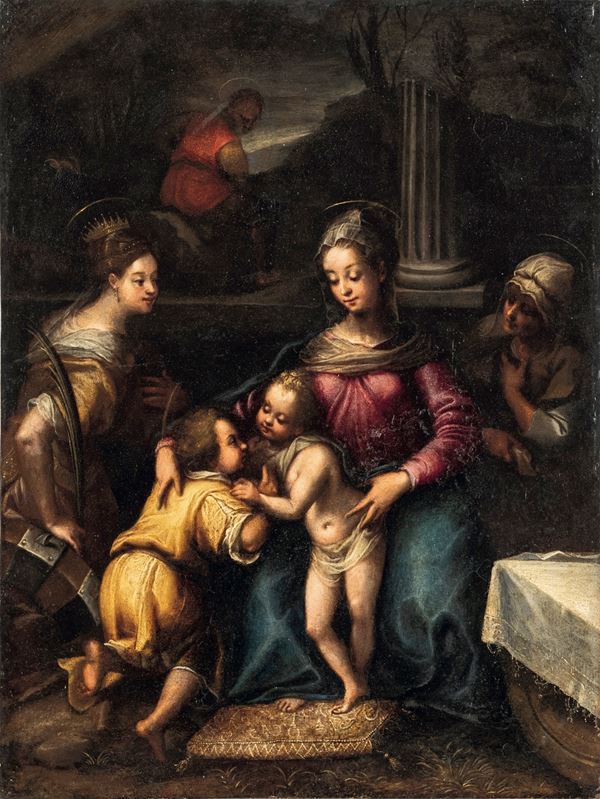 Sacra Famiglia con Santa Caterina d'Alessandria, Sant'Anna e San Giovannino