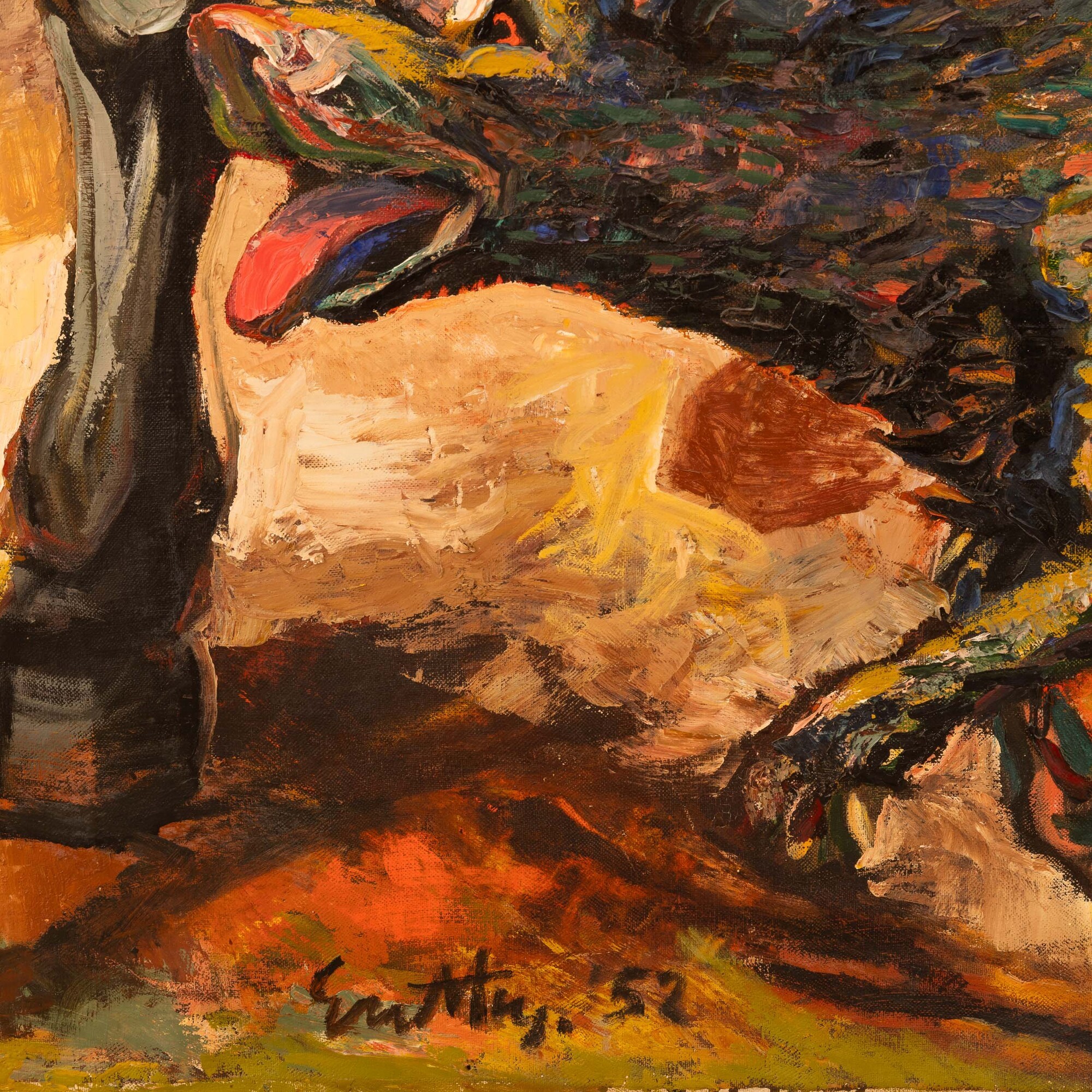 Renato Guttuso - Senza titolo, olio su tela