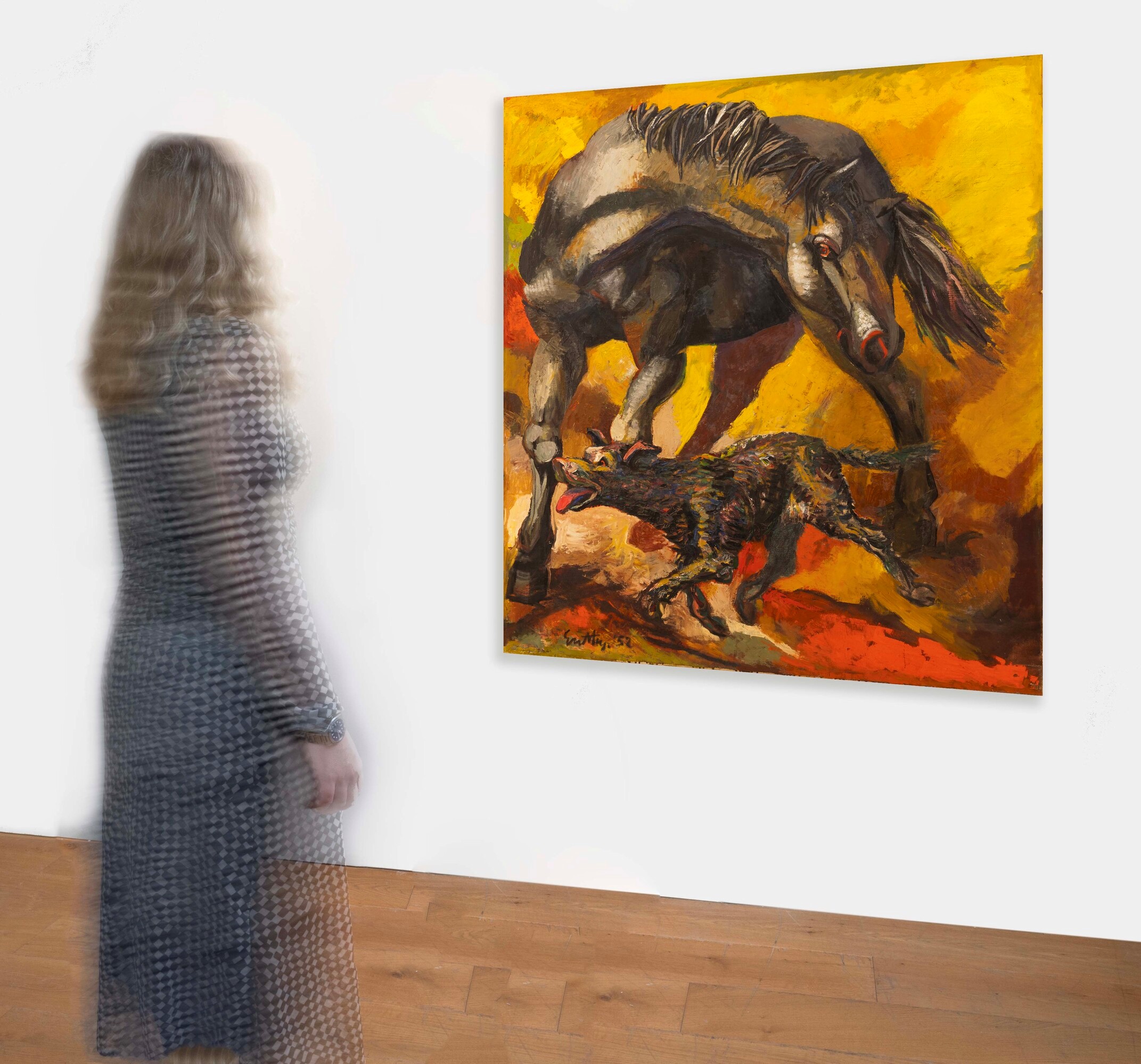 Renato Guttuso - Senza titolo, olio su tela
