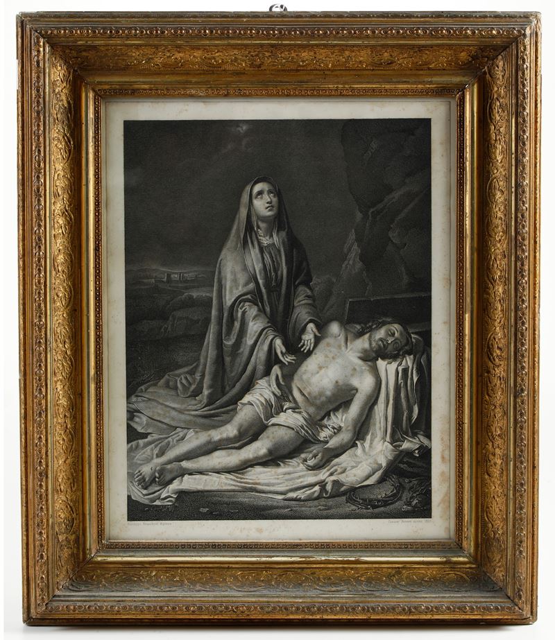 Ferreri, Cesare (1802-1859) da Frascheri, Giuseppe (1809-1866) Pietà, 1855  - Asta Stampe Antiche e Moderne - Cambi Casa d'Aste