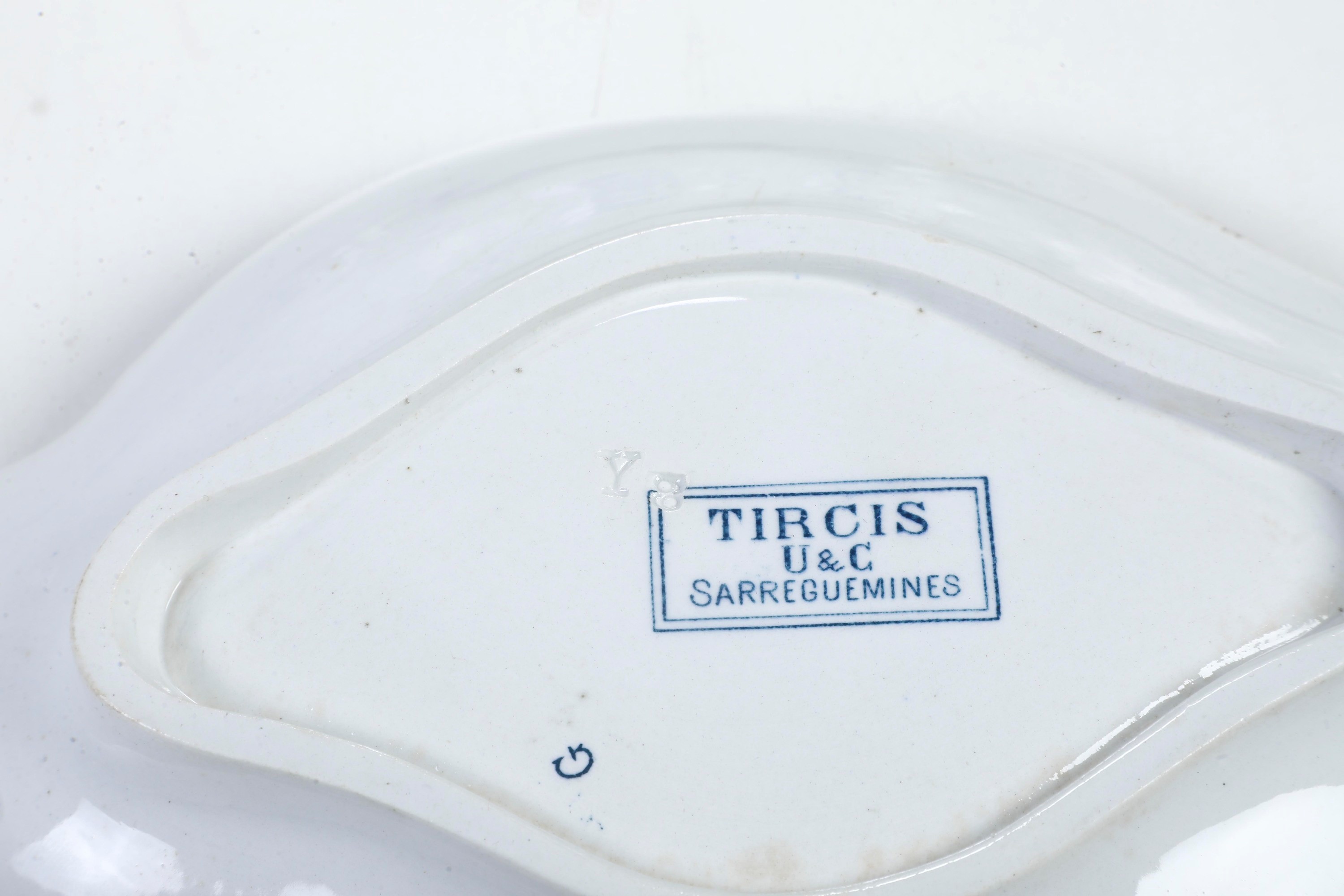 Servizio da tavola "Tircis". Francia, Sarreguemines, Manifattura Utzschneider & Co., prima metà d...