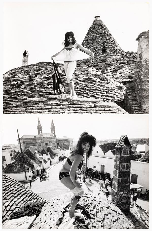 Tazio Secchiaroli - lotto di due fotografie Moira Orfei, scena tratta dal film "Casanova ‘70"