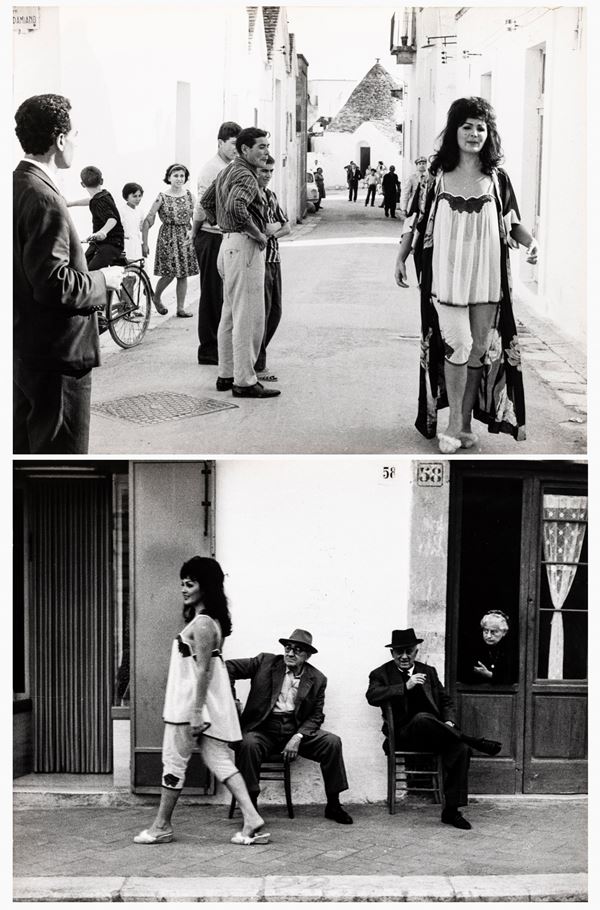 Tazio Secchiaroli - lotto di due fotografie Moira Orfei, scena tratta dal film "Casanova ‘70"