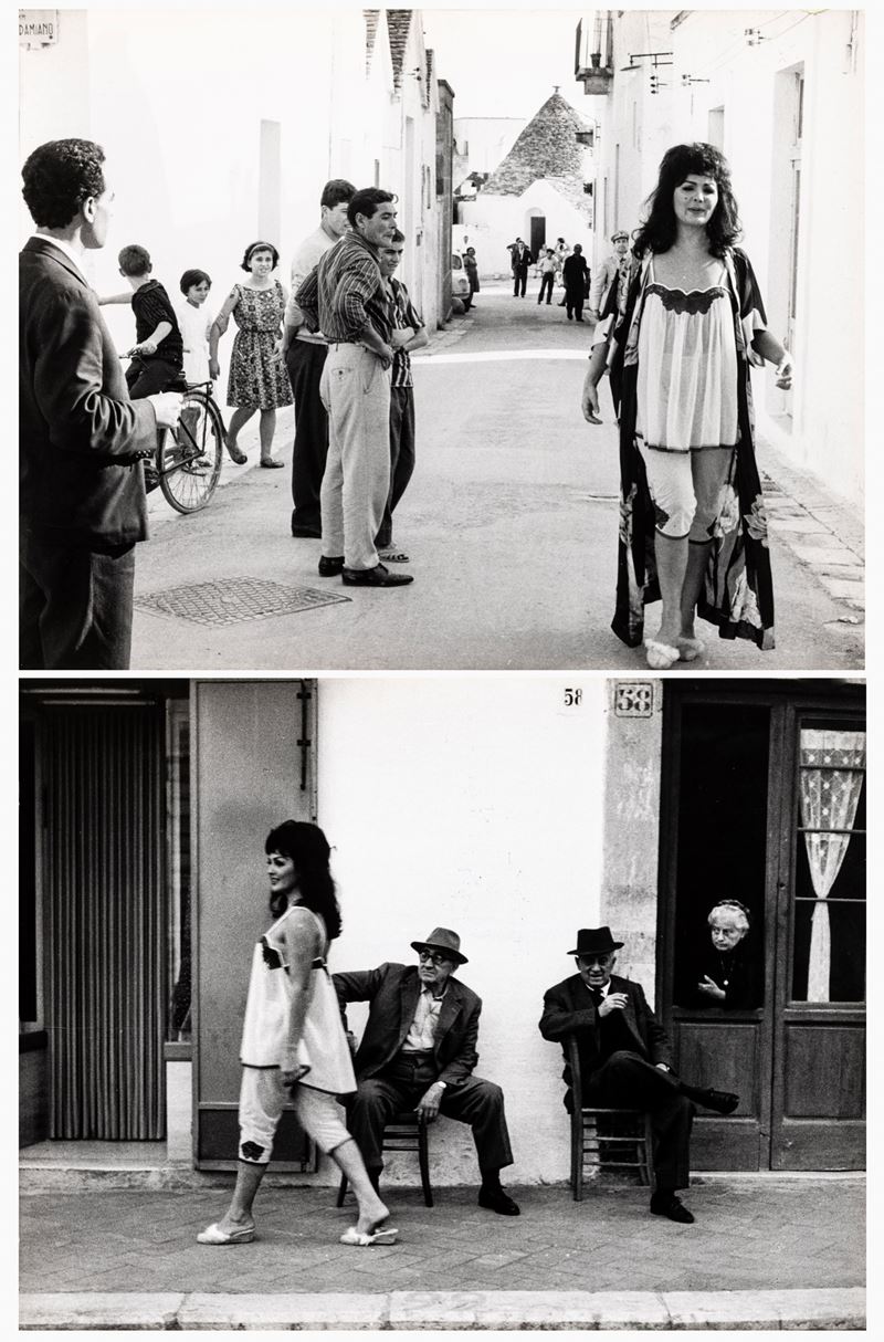 lotto di due fotografie Moira Orfei, scena tratta dal film "Casanova ‘70"