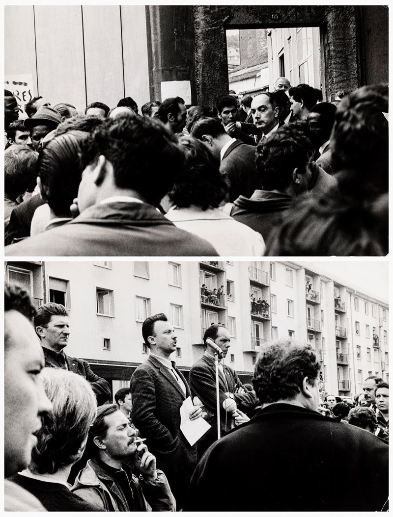 lotto di due fotografie Senza titolo (manifestazioni politiche)