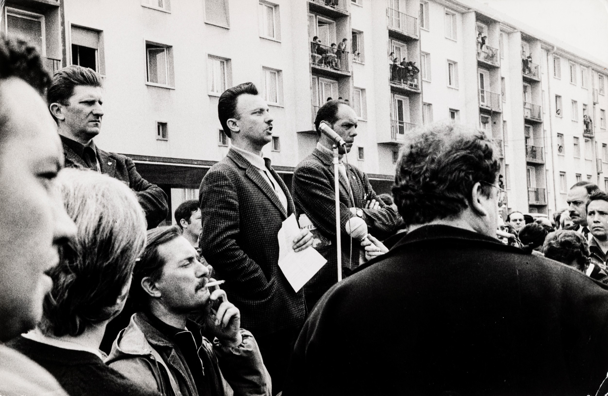 lotto di due fotografie Senza titolo (manifestazioni politiche)