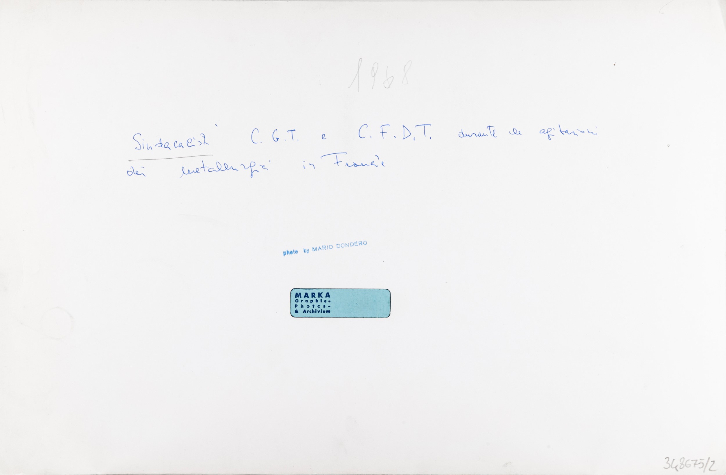 lotto di due fotografie Senza titolo (manifestazioni politiche)