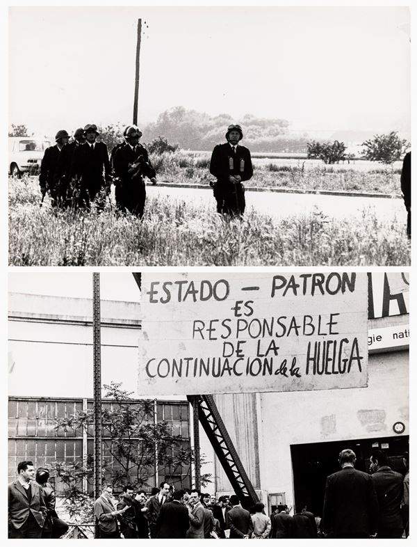 Mario Dondero - lotto di due fotografie Senza titolo (Manifestazioni politiche)