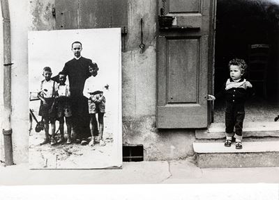 Senza titolo (La scuola di Barbiana), stampa fotografica in bianco e nero