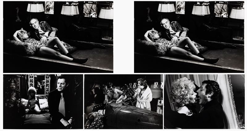 lotto di cinque fotografie Senza titolo, scene dal film “La grande abbuffata”