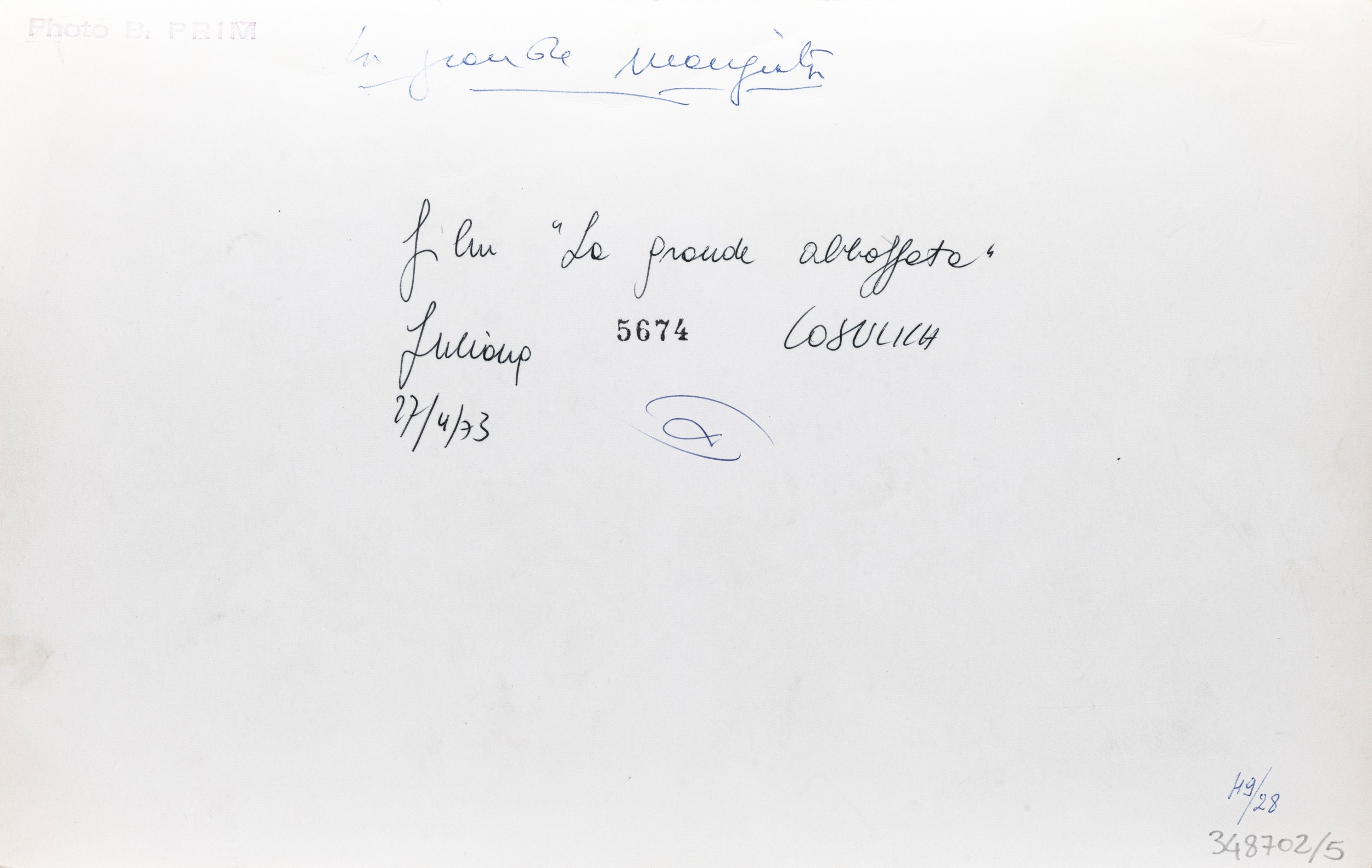 lotto di cinque fotografie Senza titolo, scene dal film “La grande abbuffata”