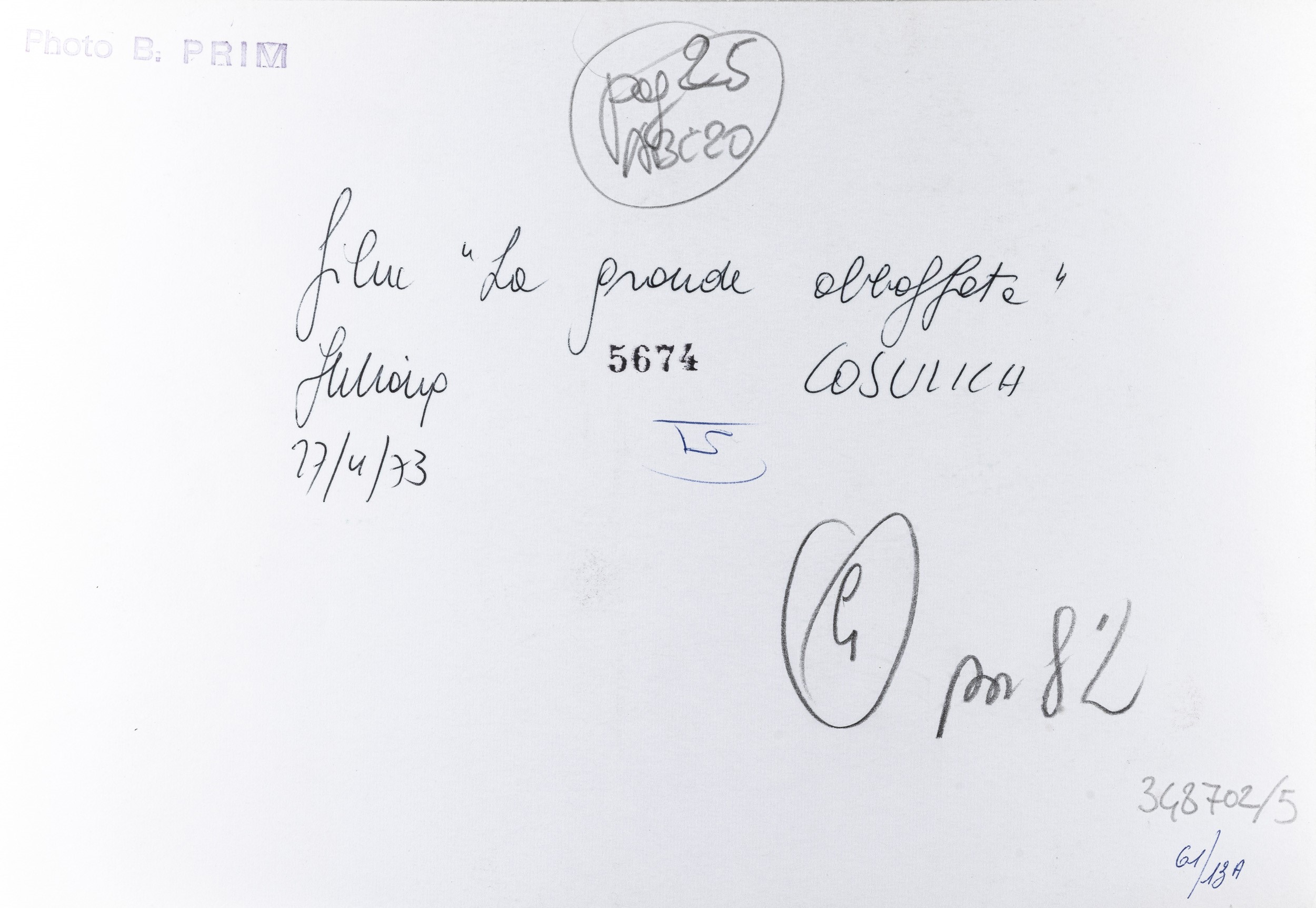 lotto di cinque fotografie Senza titolo, scene dal film “La grande abbuffata”