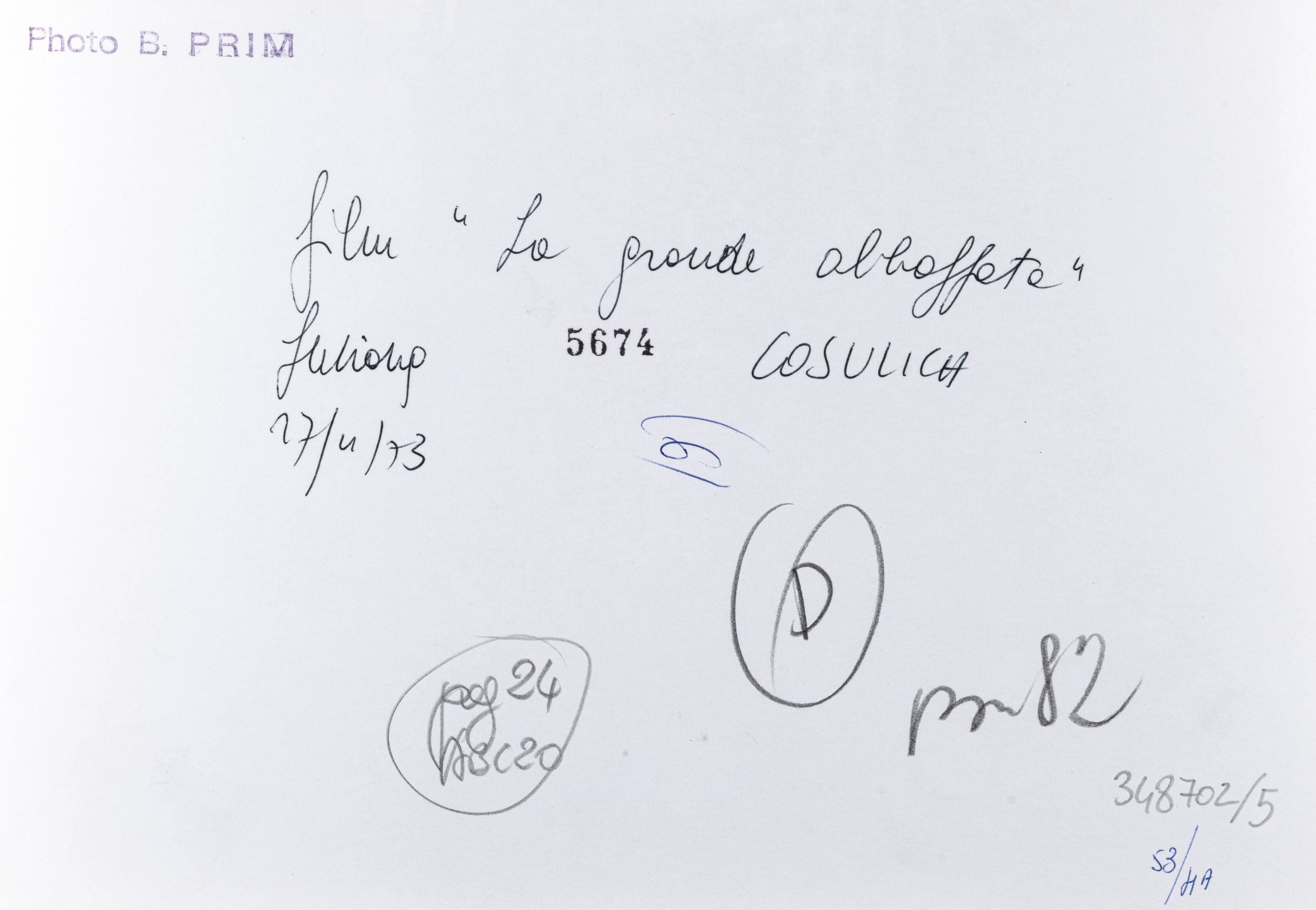 lotto di cinque fotografie Senza titolo, scene dal film “La grande abbuffata”