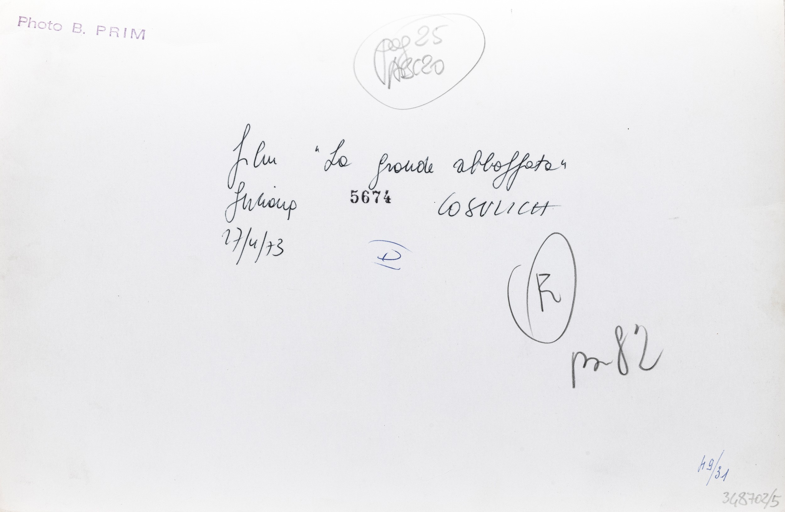 lotto di cinque fotografie Senza titolo, scene dal film “La grande abbuffata”