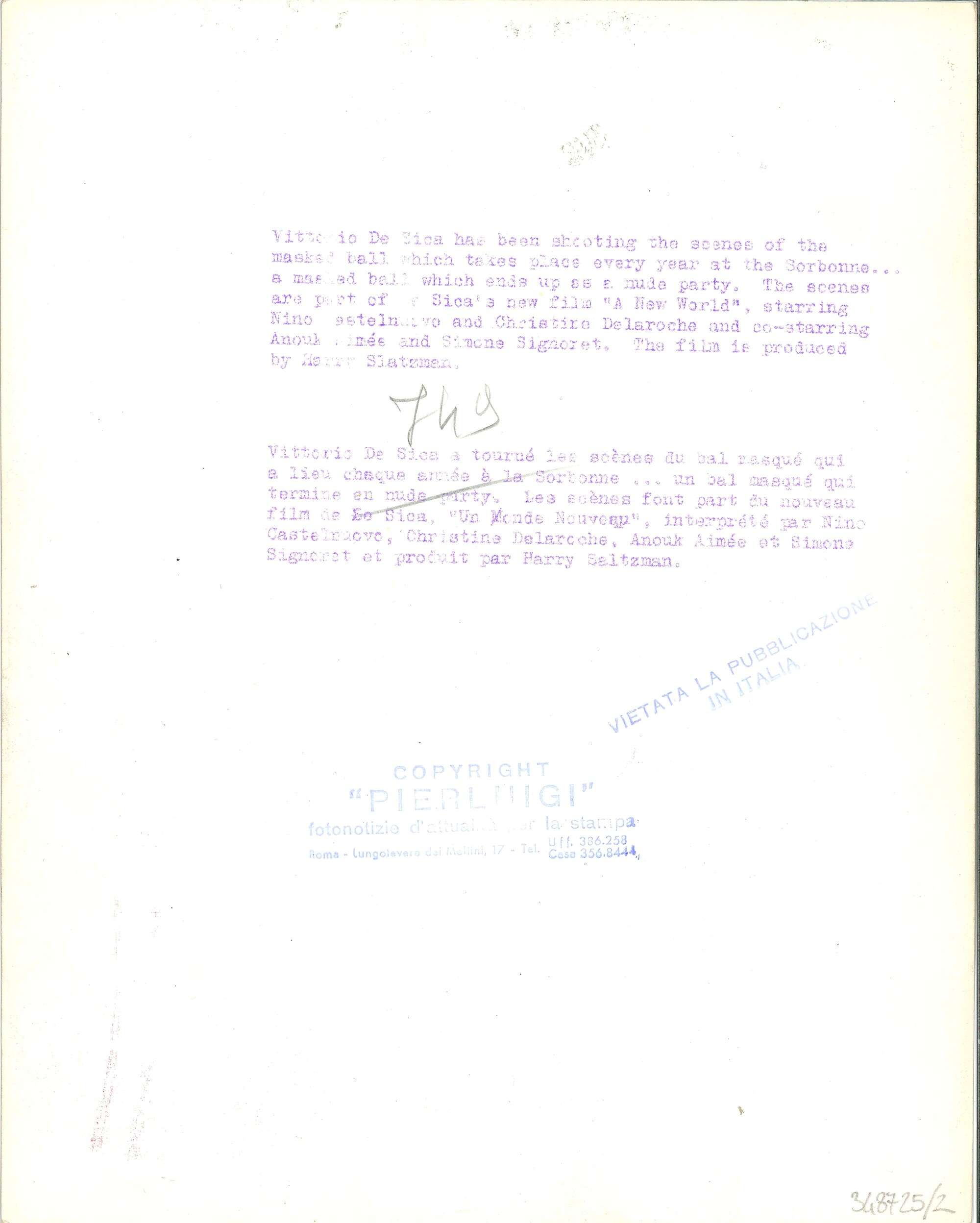 lotto di due fotografie Senza titolo (Ballo da Vittorio De Sica)