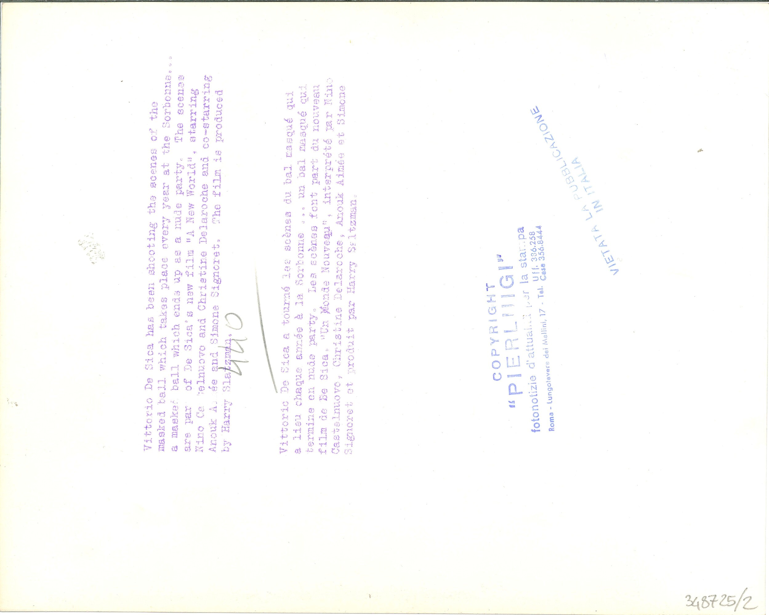 lotto di due fotografie Senza titolo (Ballo da Vittorio De Sica)