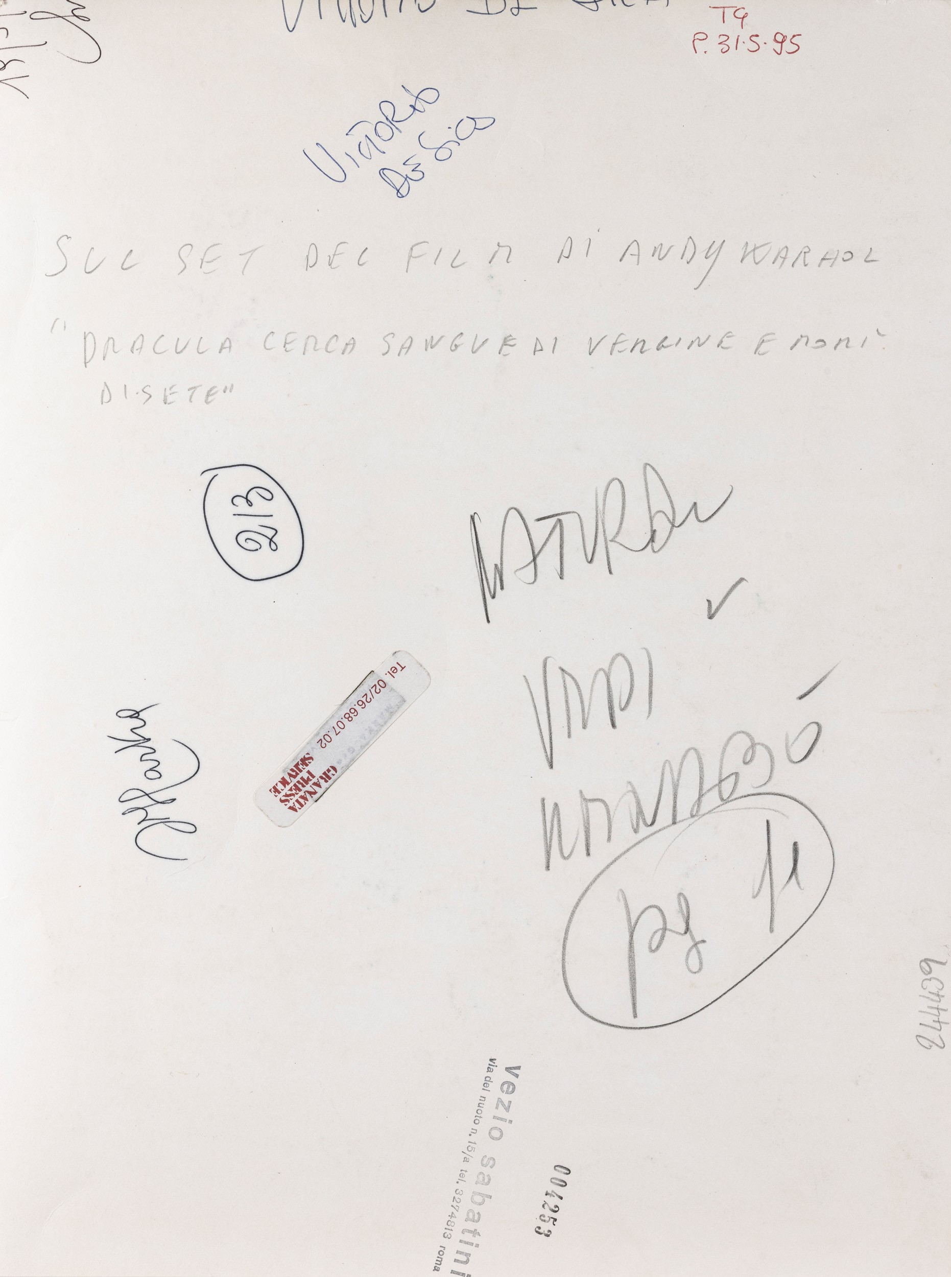 Vittorio De Sica, scena tratta dal film "Dracula cerca sangue di vergine... e morì di sete!!!"