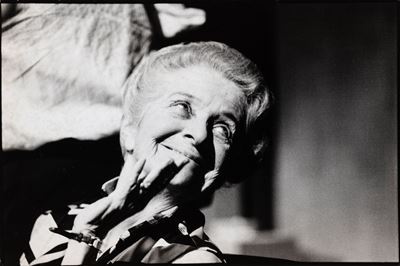 Ritratto di Rita Levi Montalcini, stampa fotografica in bianco e nero