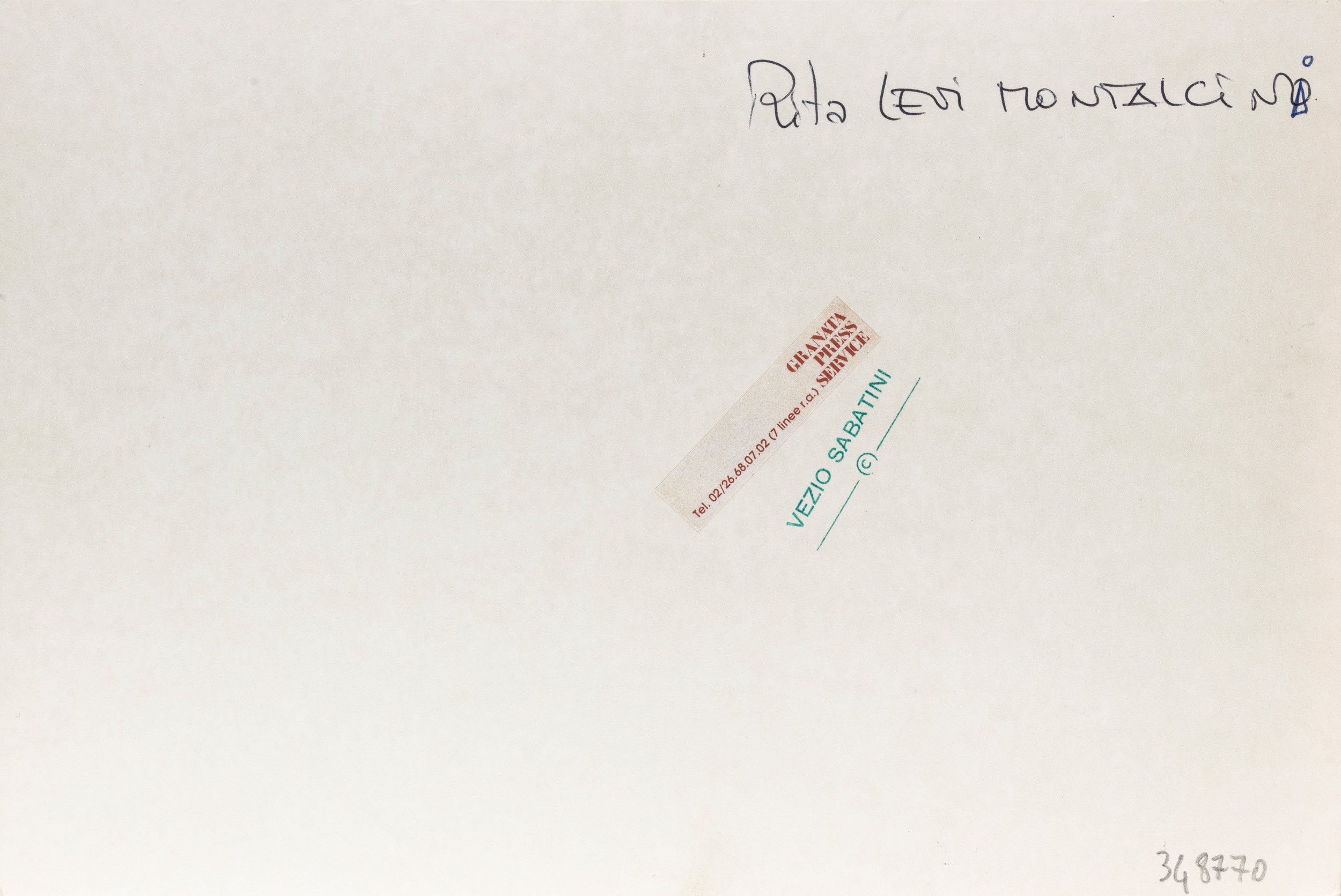 Vezio Sabatini - Ritratto di Rita Levi Montalcini, stampa fotografica in bianco e nero