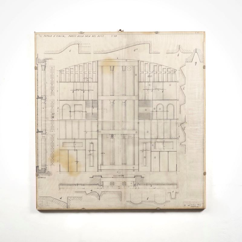 Giovanni Muzio : Palazzo dei Giornali, Milano  - Asta Design Lab - Cambi Casa d'Aste