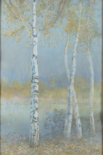Bosco, pastello su cartone