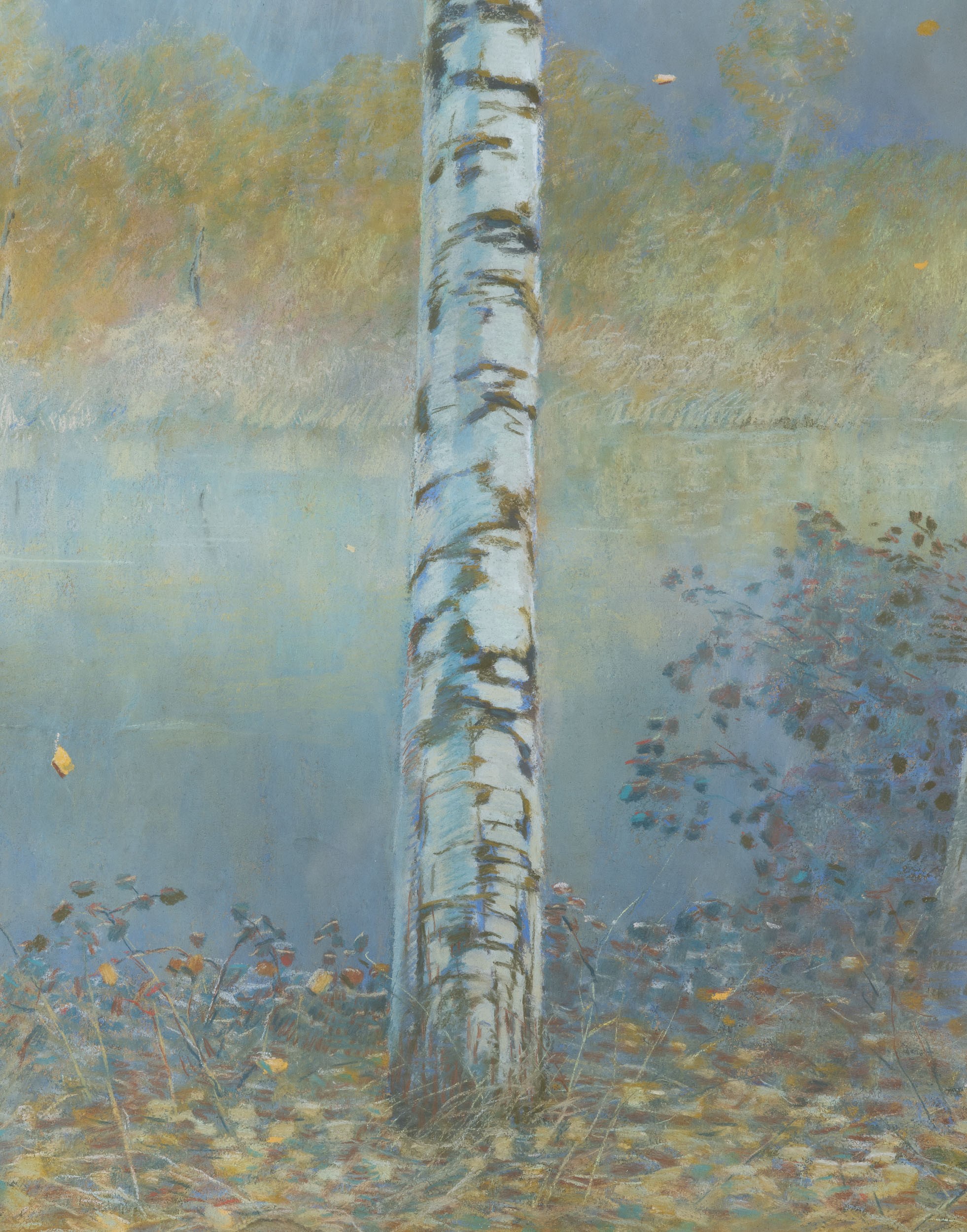 Michele Cascella - Bosco, pastello su cartone