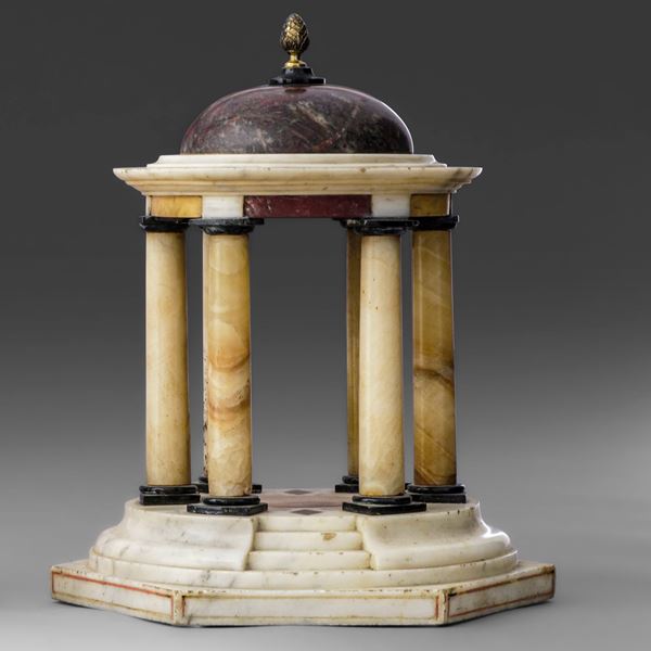 Modellino del tempio di Diana. Arte del Grand Tour. Roma, XIX secolo